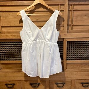 Carven white blouse sleeveless